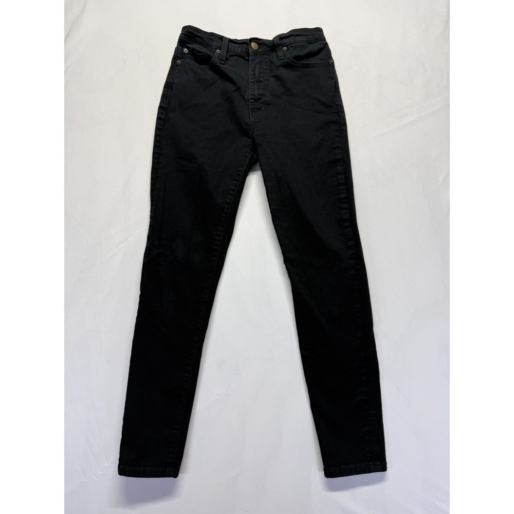 Banana Republic High Rise Skinny Jeans Womens 27/4 Black Denim Cotton Stretch